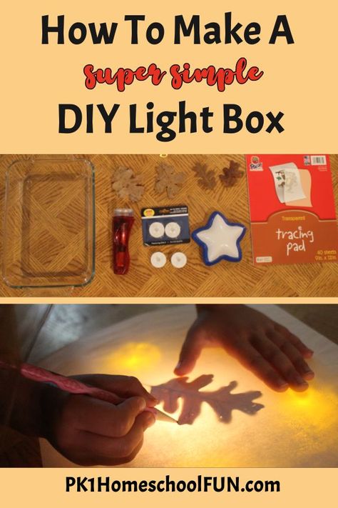 Learn how to make a DIY Light tracing table for tracing objects, names, anything! Light Box For Tracing, Diy Light Table, Tracing Pictures, Free Kindergarten Printables, Light Box Diy, Writing Printables, Free Homeschool Printables, Free Preschool Printables, Diy Light