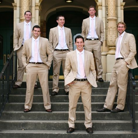 Neutral Groomsmen Attire - google search Groomsmen Attire Champagne, Neutral Groomsmen Attire, Neutral Groomsmen, Chambelan Outfits, Renewal Vows, Groomsmen Poses, Terno Slim, Wedding Renewal, Wedding Renewal Vows