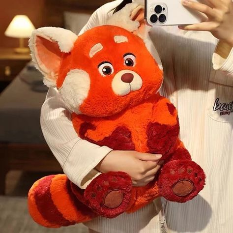 Virando Vermelho Pixar Mei Panda Peluche Girando Rojo 46cm Red Panda Cute, Red Teddy Bear, Disney Stuffed Animals, Cute Squishies, Turning Red, Girl Soft, Disney Plush, Kawaii Plush, Kawaii Plushies