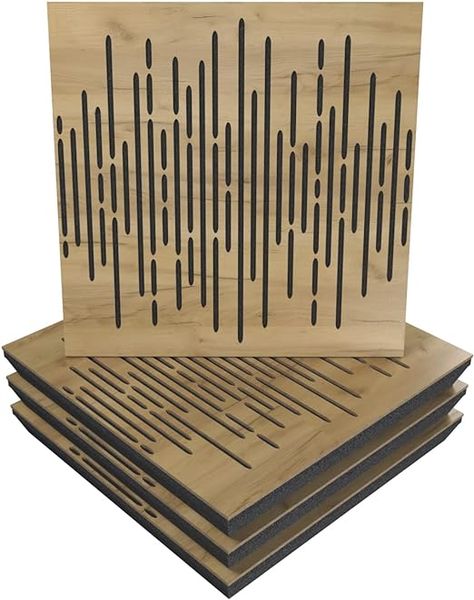 "Enhance Studio Acoustics with Oak 'Wave' Acoustic Panels. Improve Sound Quality & Aesthetics. Order Now!" Wood Sound Diffuser, Sound Diffuser, Acoustic Panel, Acoustic Solutions, Home Theaters, Sound Absorption, Sound Absorbing, Acoustic Panels, Wood Laminate