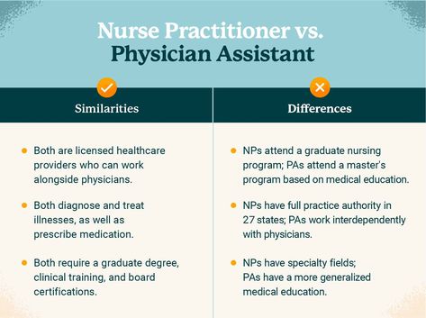 Nurse Practitioner vs Physician Assistant: Key Differences Nurse Specialties, Doctor Of Nursing Practice, Nursing License, Healthcare Careers, Nurse Anesthetist, Family Nurse Practitioner, Nurse Midwife, Healthcare Jobs, Physician Assistant