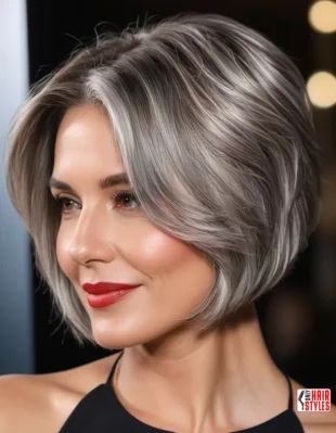 Balayage Transition To Gray Hair - Gray Hair Balayage « Only Hairstyles Hair Color To Transition To Gray, Balayage On Greying Hair, Black To Grey Hair Transformation, How To Transition To Gray Hair, Blending Gray Hair Brunettes, Gray Highlights On Dark Hair, Silver Hair Bob, Gray Hair Balayage, Going Grey Transition