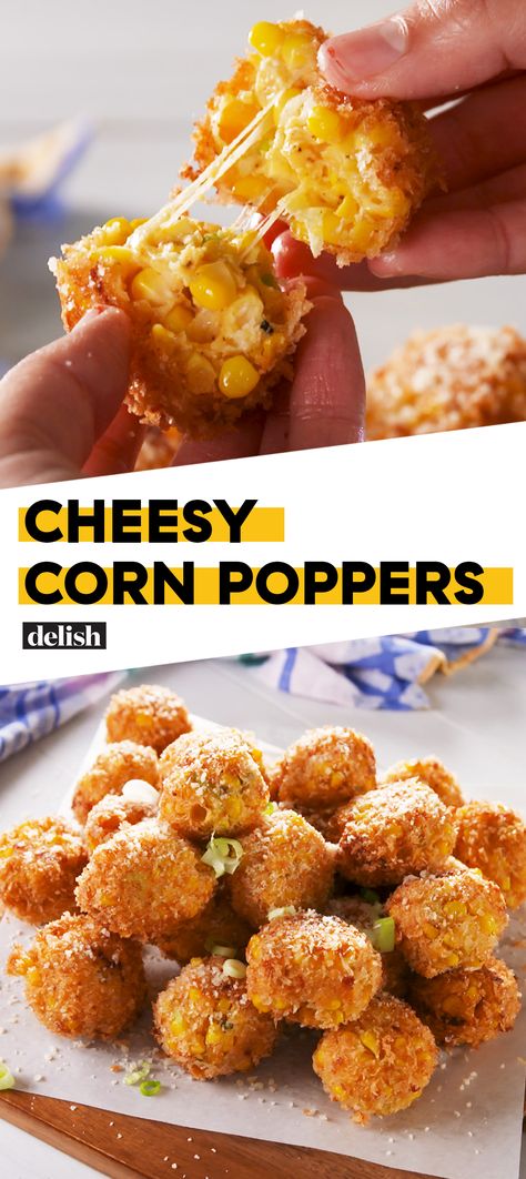 Hush Puppies Recipe, Appetizer Party, Cheese Appetizer, Cheesy Corn, Corn Cheese, Corn Fritters, Corn Recipes, Dinner Appetizers, Appetizers For Party