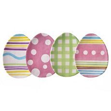 4 adorable salad/dessert plates on SALE at Kirklands!! Got mine today. Easter Pottery Ideas, Easter Ceramics, Easter Pottery, Paint Pottery, Easter Plates, Easter Paintings, Spring Decorations, Easter Items, Paint Your Own Pottery