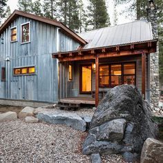 rustic barn style house. Metal Buildings With Living Quarters, Metal Shop Building, Building A Pole Barn, Backyard Shade, Rustic Exterior, Contemporary Exterior, Metal Siding, Barn Homes, House Siding