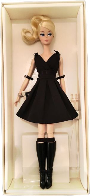 Barbie In Black Dress, All Black Barbie Outfit, Black And White Barbie Outfit, Classic Barbie Doll Outfits, Barbie Black Outfit, Classic Barbie Outfits, Halloween 23, Dress Barbie Doll, Vintage Barbies