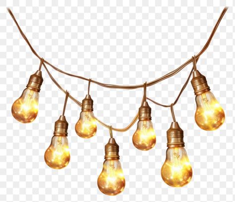 Light Bulb Garland, Light Bulb Chandelier, Bulb Chandelier, Lights Png, Mini Light, Hanging Lanterns, String Lights, Christmas Lights, Light Bulb