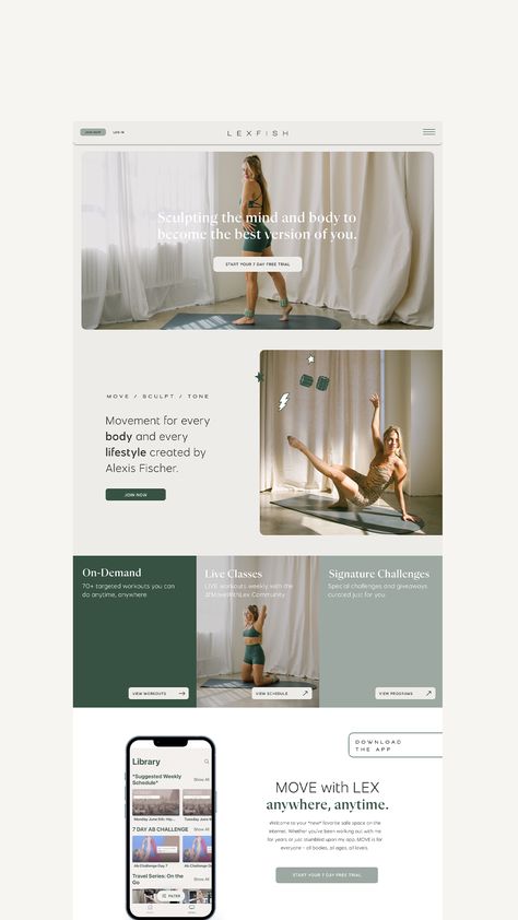 Service Based Website, Website Design Ideas Business, Website Clean Design, Web Design Luxury Website, Modern Minimal Website Design, Pilates Website Design Inspiration, Pilates Studio Website, Modern Minimal Web Design, Calm Website Design