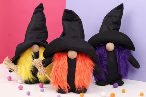 Halloween Witch Gnome Sewing Pattern | DIY Hocus Pocus Sanderson Sisters Diy Hocus Pocus, Gnome Sewing Pattern, Gnome Sewing, Sweet Red Poppy, Hocus Pocus Sanderson Sisters, Witch Gnome, Sanderson Sisters Hocus Pocus, Halloween Sewing, Hair Bow Tutorial