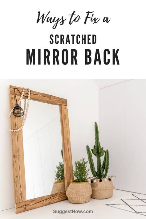 Mirror Restoration, How To Fix A Mirror, Plants Guide, Cracked Mirror, Mirror Cleaner, Diy Step By Step, Old Mirror, How To Clean Mirrors, Broken Mirror