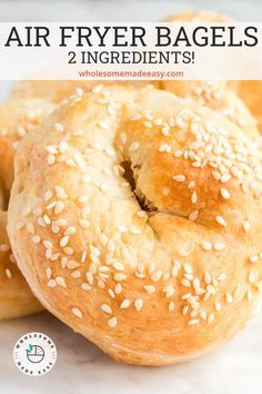 Bagels 2 Ingredients, Air Fryer Bagels, 2 Ingredient Bagels, Make Bagels, Bagel Recipe Easy, Fit Foods, Air Fryer Oven Recipes, Homemade Bagels, Air Fry Recipes