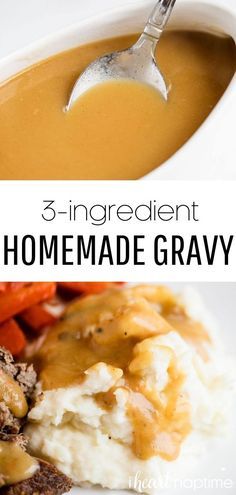 EASY homemade gravy made with 3 ingredients in under 10 minutes! Simple to make and perfect for beginners. #gravy #homemadegravy #browngravy #gravyrecipe #homemade #mashedpotatoes #beef #comfortfood #recipes #iheartnaptime Turkey Gravy Recipe Easy, Homemade Gravy Recipe, Easy Gravy Recipe, Turkey Gravy Recipe, Beef Gravy, Homemade Gravy, Tasty Videos, Gravy Recipe, Gravy Recipes