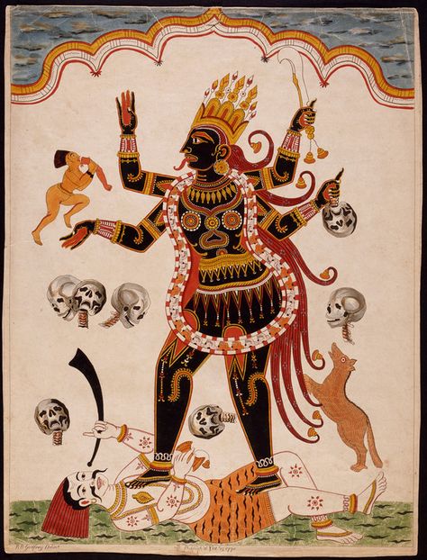 Kali Ma, Oh My Goddess, Kali Goddess, Hindu Deities, Durga Goddess, Hindu Art, India Art, Gods And Goddesses, Indian Art