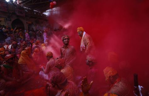 Holi Celebrations 2015 - The Big Picture - The Boston Globe Lathmar Holi, God Krishna, Holi Celebration, Picture Boards, Holi Festival, The Hindu, Color Festival, Happy Holi, Hindu God