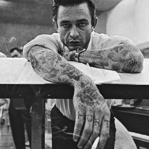 C.R.E.A.M. Johnny Cash Tattoo, Johnny Cash Art, Johnny And June, Music Tattoos, Ballet Photography, Vintage Tattoo, Johnny Cash, Old School Tattoo, Johnny Was