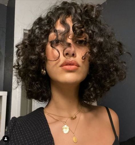 brown skinned girl with short curly hair bangs haircut Curly Bob No Bangs, Short 3a Curly Hair, Short 3a Hair, Chin Length Curly Hair, Really Short Curly Hair, Indian Wavy Hair, Curly Hair Care Products, Short Curly Hair Styles, 2024 Haircuts