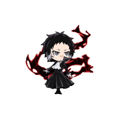 Akutagawa Bungo Tales, Akutagawa Nendoroid, Bungo Tales Chibi, Chibi Bsd, Bsd Chibi, Akutagawa Ryunosuke, Goth Guys, Bongou Stray Dogs, Stray Cat