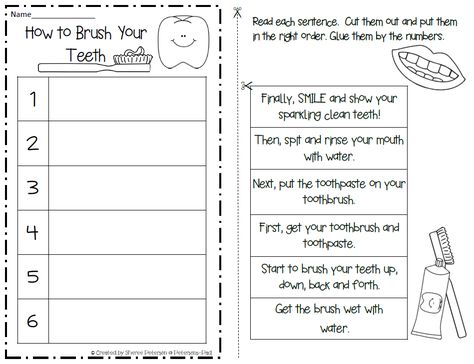 A Hodge Podge of FREEBIES - work on writing (without the cut and paste Eet Writing Expanding Expression Tool, Brush Your Teeth Activity, Procedure Text How To Make, Procedure Writing, Procedure Writing Grade 1, Informative Writing Kindergarten, Procedural Writing Grade 1, Procedural Text, Procedural Writing