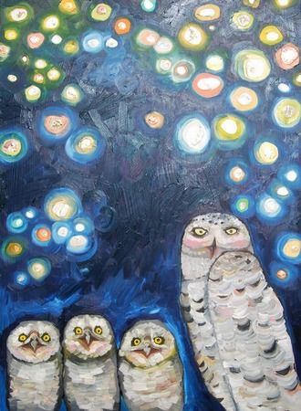 Snowy Owlets Clinic Art, Owls Art, Paintings Of Birds, Paint A Picture, Kids Arts And Crafts, Animal Ideas, Beautiful Owl, Art Happy, Owl Art