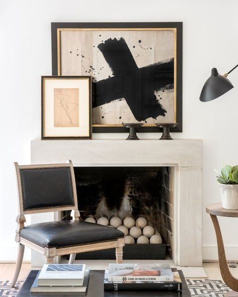 Home Trends | Large Scale Art Under $500 - copycatchic Ventless Fireplace Insert, Installing A Fireplace, Gorgeous Fireplaces, Ventless Fireplace, The Mantle, Fireplace Logs, Faux Fireplace, Brown Interior, Fireplace Inserts