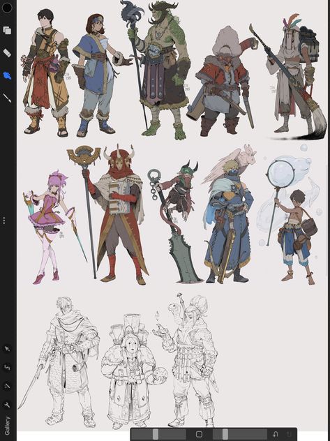 Pc Ideas, Dnd Ideas, Characters Design, Now And Then, Character Design References, Illustration Character Design, Art Studies, Fantasy Fashion, Art Portfolio