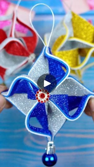 Diy Foam Christmas Ornaments, Beautiful Christmas Crafts, Crafts With Glitter, Christmas Crafts Diy Decoration, Foam Christmas Ornaments, Art Craft Ideas, Foam Sheet Crafts, Paper Craft Diy Projects, Foam Sheets