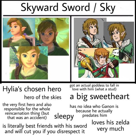 Legend Of Zelda Headcanons, Skyward Link, Link Universe, Spirit Tracks, Linked Universe, Legend Of Zelda Memes, Botw Zelda, Zelda Funny, Zelda Botw