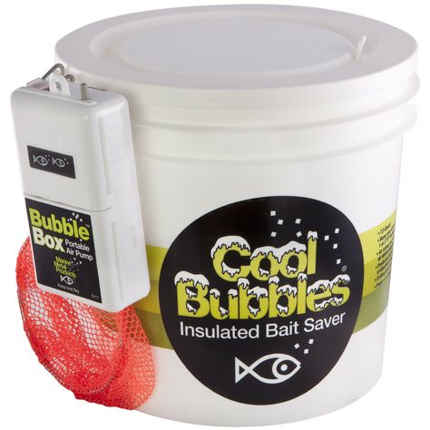 Marine Metal Products CB - 211 Cool Bubbles 8 - qt. Plastic Bucket & Pump Kit Bait Bucket, Portable Air Pump, Live Bait, Plastic Buckets, Cool Box, Tackle Box, Metal Products, Fishing Bait, Fish Design