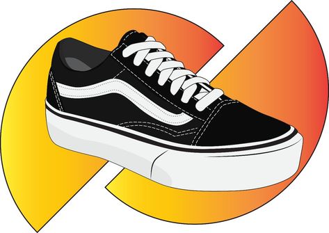 Illustrated in Ai Vans Illustration, Vans Sneakers, Vans Old Skool, Vans Old Skool Sneaker, Old Skool, Vans Sneaker, Vector Art, Illustrations, Sneakers