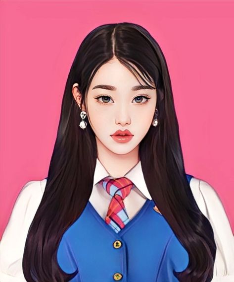 Wonyoung Cartoon, Wonyoung Fanart, Cartoon Characters To Draw, Characters To Draw, Drawing Grid, Really Cool Drawings, Drawing Cartoon Characters, Art Apps, Celebrity Drawings