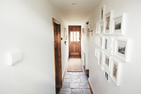 Walls painted in Dulux Timeless | Cottage Hallway with Stable Door Dulux Hallway, Dulux White Cotton, Dulux White Paint, Dulux Timeless, Cottage Hallway, Hallway Paint Colors, Dulux White, Colour Kitchen, Hallway Ideas Diy