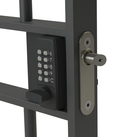 Digital Gate Lock - Gatemaster Locks Iron Gate Lock, Wrought Iron Security Doors, Keyless Locks, Gate Post, Gate Locks, Digital Lock, Double Lock, Sliding Gate, Wooden Gates