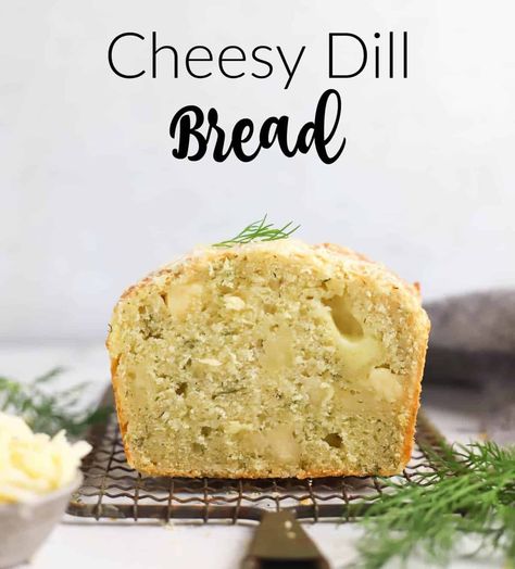 Cheesy Dill Bread Dill Bread Recipe, Quick Sides, Scratch Biscuits, 3 Ingredient Biscuit Recipe, Dill Bread, Sourdough Sandwich Bread, Homemade Focaccia, Dill Recipes, Sourdough Sandwich