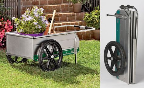 Fold-It Utility Cart - Carries Big Loads and Folds for Compact Storage Utility Covers, Carrie And Big, Folding Cart, Garden Wagon, Garden Cart, Utility Cart, Compact Storage, Garden Supplies, Mulch