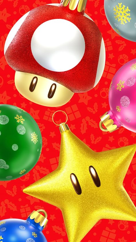 Super Mario Christmas, Mario Christmas, Super Mario Nintendo, Christmas Wallpapers, Paper Mario, Mario Nintendo, Carnival Masks, Mario And Luigi, The Wallpaper