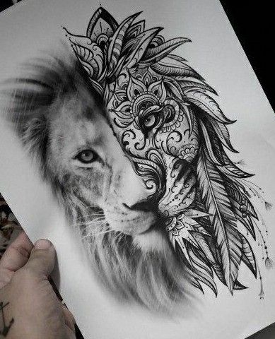 Tier Tattoo, Kunst Tattoos, Leo Tattoos, Lion Tattoo Design, Inspiration Tattoos, Geniale Tattoos, Hip Tattoo, Lion Tattoo, Trendy Tattoos