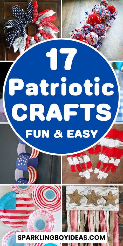 Looking for some patriotic crafts to celebrate the 4th of July or other American holidays? Look no further than these creative and fun American crafts for all skill levels! From DIY patriotic wreaths to handmade 4th of July decorations, these 4th of July crafts are perfect for showing off your love for America. So grab your red, white, and blue supplies and get crafting with these patriotic craft ideas. Patriotic Ornaments, Patriotic Crafts Diy, 4th Of July Crafts, Crafts 2024, Patriotic Diy, Patriotic Wreaths, Americana Crafts, Memorial Day Decorations, Flag Crafts