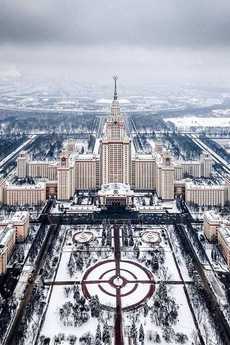 Russia Wallpaper, Moscow University, Moscow State University, Italian Beaches, Russian Architecture, Gothic Church, Neuschwanstein Castle, Countries In The World, Vogue Australia