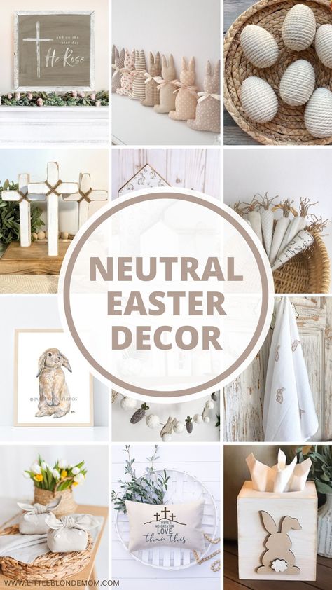 Coastal Easter Decor, Natural Easter Decor, Neutral Easter Decor, Easter Mantle Decor, Modern Easter Decor, Easter Inspiration Decor, Neutral Easter, Easter Mantle, Modern Easter