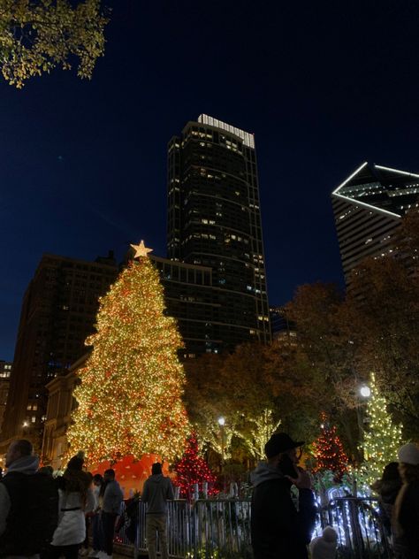 Christmas tree, chicago, christmas in chicago, christmas time, christmas aesthetic, christmas lights