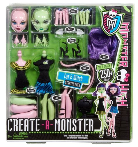 Create A Monster, Childhood Memories 2000, Moster High, Custom Monster High Dolls, Monster High Art, Nostalgic Toys, Monster Dolls, Witch Cat, Monster High Doll