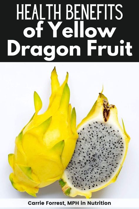 Dragon fruit, also known as pitaya, is a tropical fruit that is gaining popularity in North America. It is often eaten for breakfast or as a snack, and can be found in many grocery stores. But what exactly is dragon fruit and what are the health benefits of eating it? In this article, I'll answer all of your questions about the benefits of eating yellow dragon fruit! Benefits Of Yellow Dragon Fruit, Yellow Dragon Fruit Benefits, Gentle Nutrition, Dragon Fruit Benefits, Yellow Dragon Fruit, Real Food Diet, Amazing Food Hacks, Yellow Dragon, Fruit Benefits