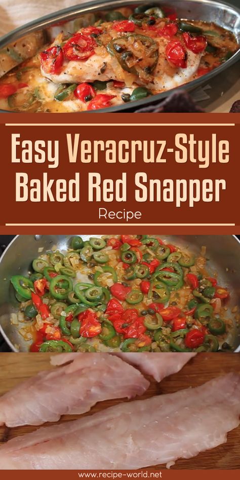 Red Snapper Veracruz Recipe, Air Fryer Red Snapper, Red Snapper Recipes Baked, Whole Red Snapper Recipes, Snapper Recipes Baked, Baked Red Snapper, Red Snapper Recipe, Red Snapper Fillet, Red Snapper Recipes