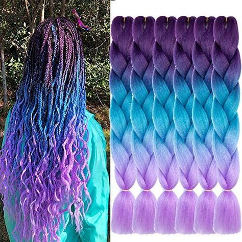 Box Dreads, Jumbo Braiding Hair, Ombre Braid, Cute Box Braids, Braiding Hair Extensions, Protective Hairstyles Braids, Wavy Curly Hair, Braid In Hair Extensions, African Braids