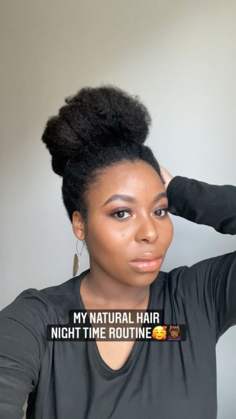 itsthatezi on Instagram: Natural Hair - Night time routine in 3 steps🥰💆🏾‍♀️ I do this daily, unless my hair is already in twists! Good and consistent habits make… Time Routine, 4c Hair, Night Time Routine, My Hair, Night Time, Natural Hair, Natural Hair Styles, Twist, Hair