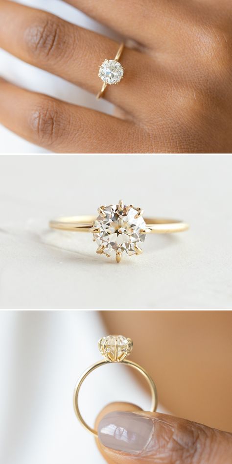 Vintage Inspired Engagement Rings, Future Engagement Rings, Round Engagement Rings, Dream Engagement Rings, Classic Engagement Rings, Beautiful Engagement Rings, Emily Ratajkowski, White Gold Engagement, White Gold Engagement Rings