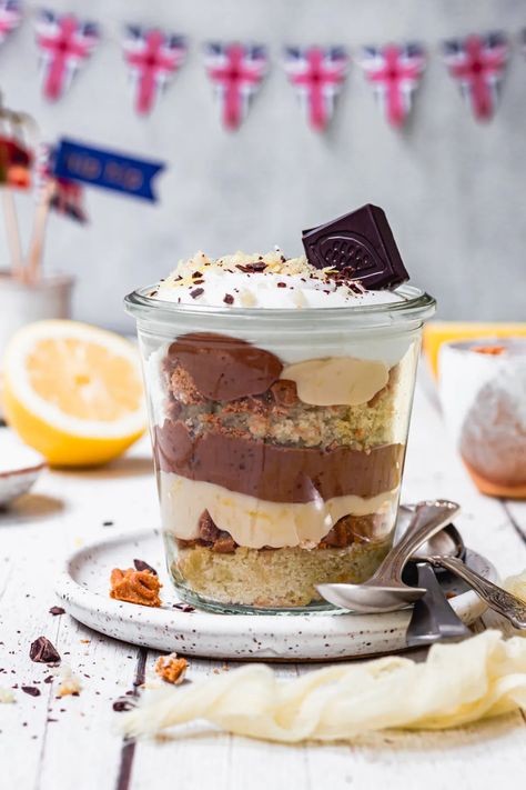 Chocolate Lemon Trifles (Vegan Gluten-Free) – Nourishing Amy Lemon Trifles, Vegan Trifle, Lemon And Chocolate, Lemon Trifle, English Trifle, Whipped Coconut Cream, Lemon Sponge Cake, Chocolate Lemon, Lemon Sponge