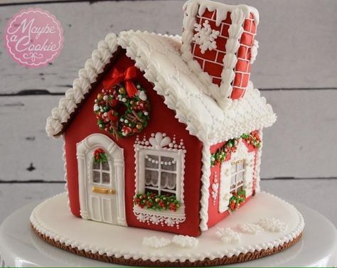 White Gingerbread House, White Gingerbread, Gingerbread House Parties, Gingerbread House Designs, Gingerbread House Cookies, Gingerbread Party, Gingerbread Village, Gingerbread House Decorations, Cookie House