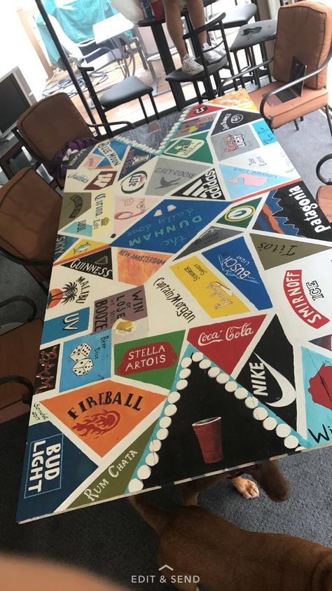 Die Tables Painted, Beer Dye Table Ideas, Die Table Ideas, Beer Die Table, Beer Pong Table Diy, Diy Beer Pong, Diy Beer Pong Table, Beer Pong Table Designs, Drunk Games