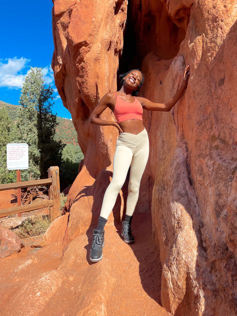 Colorado Springs Garden of the Gods Garden Of The Gods Colorado Outfit, Garden Of The Gods, Garden Of The Gods Colorado, Colorado Springs Aesthetic, Colorado Outfits, Breckenridge Colorado, Glenwood Springs, Colorado Vacation, Granola Girl